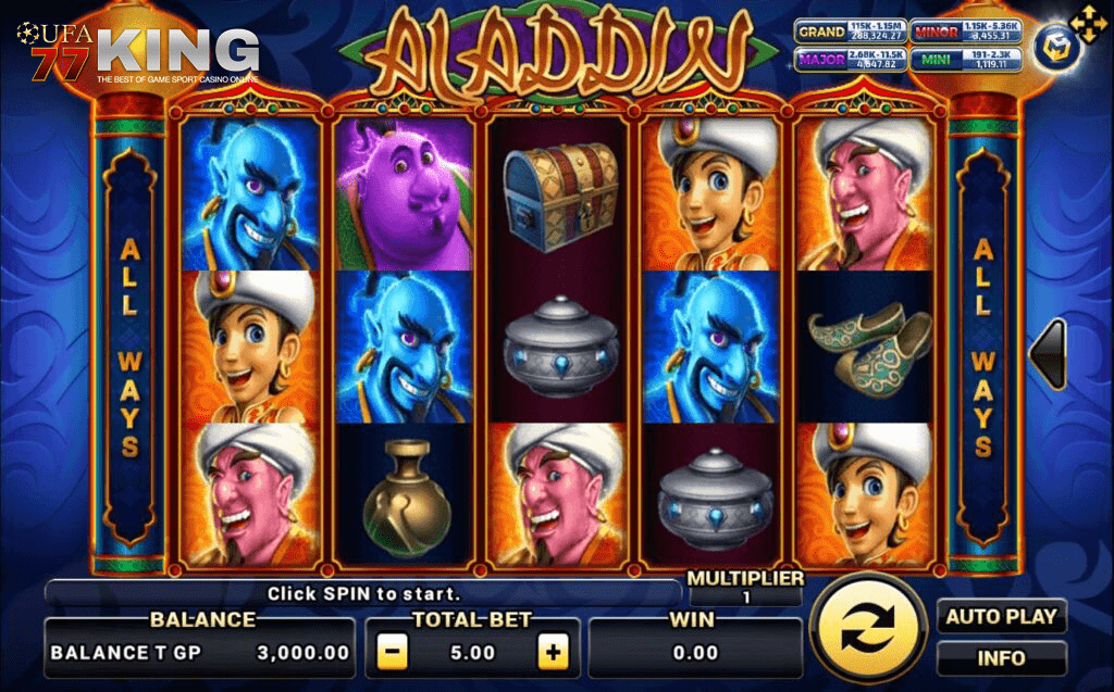 เกมสล็อต Aladdin จากเว็บไซต์ ufa77king